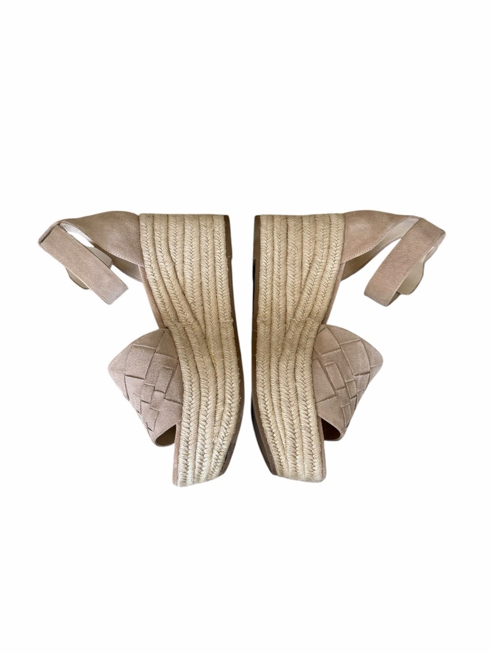 Marc Fisher Varin Tan Leather 3.5" Wedge Heel Platform Espadrilles Sandals 8.5 - Picture 4 of 14
